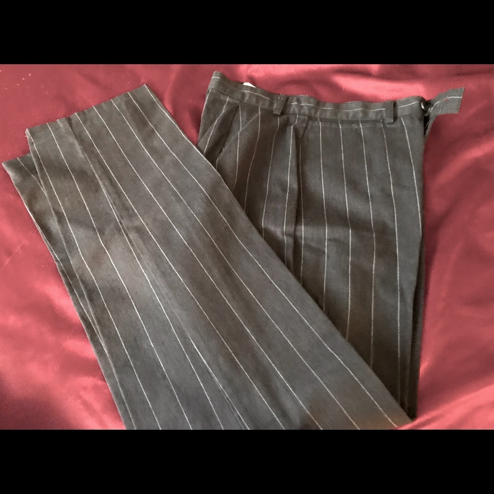 Gently used Dockers Charcoal Pinstriped Slacks Size 4 Medium